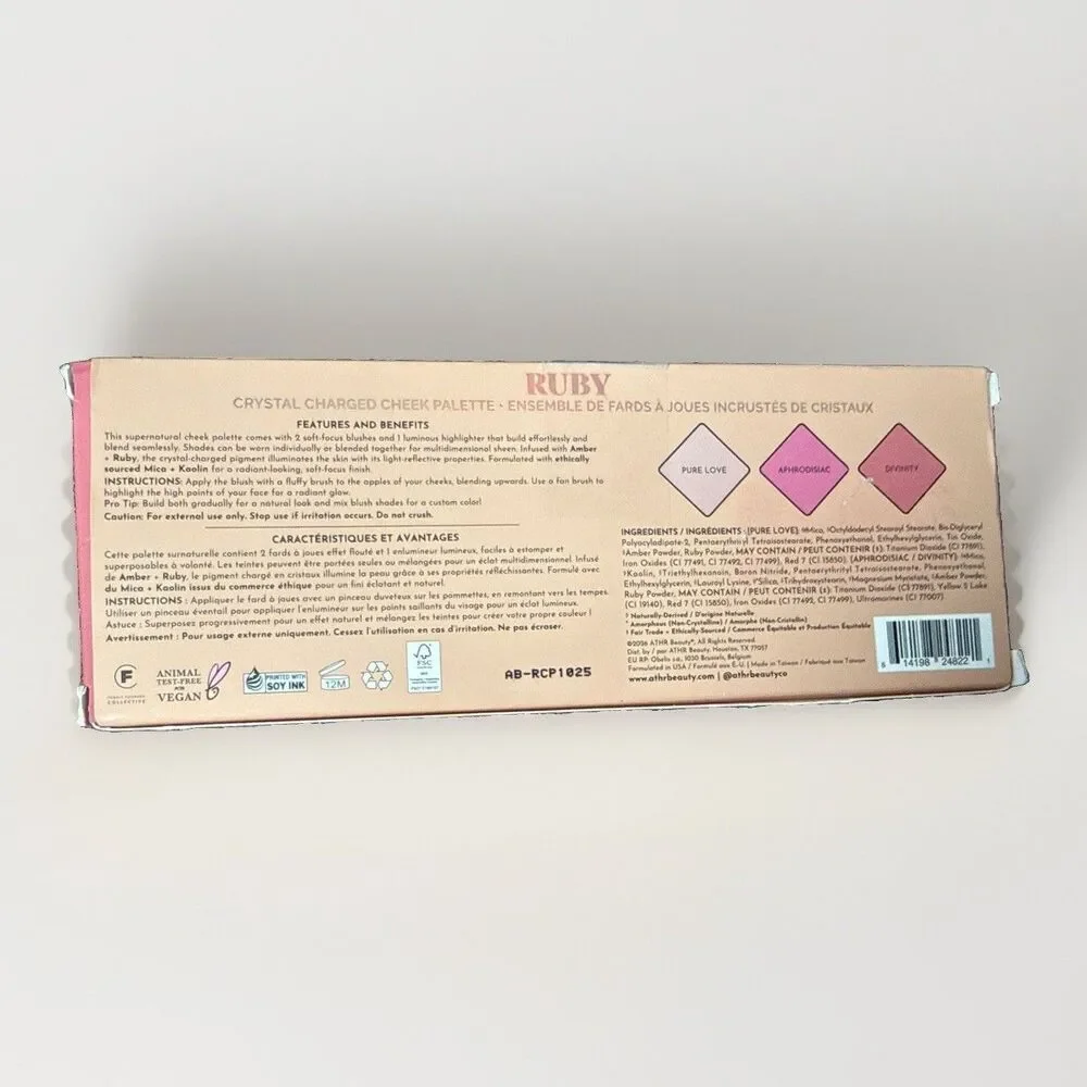 Athr Beauty Crystal Charged Cheek Palette Ruby
